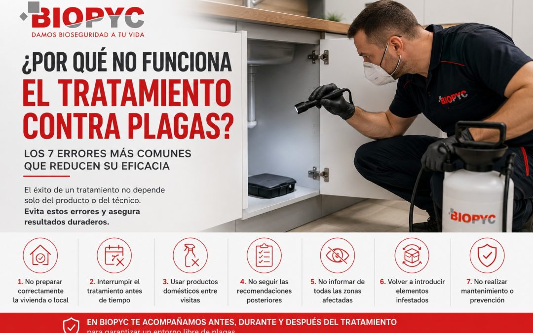 Los 7 errores que pueden arruinar un tratamiento contra plagas